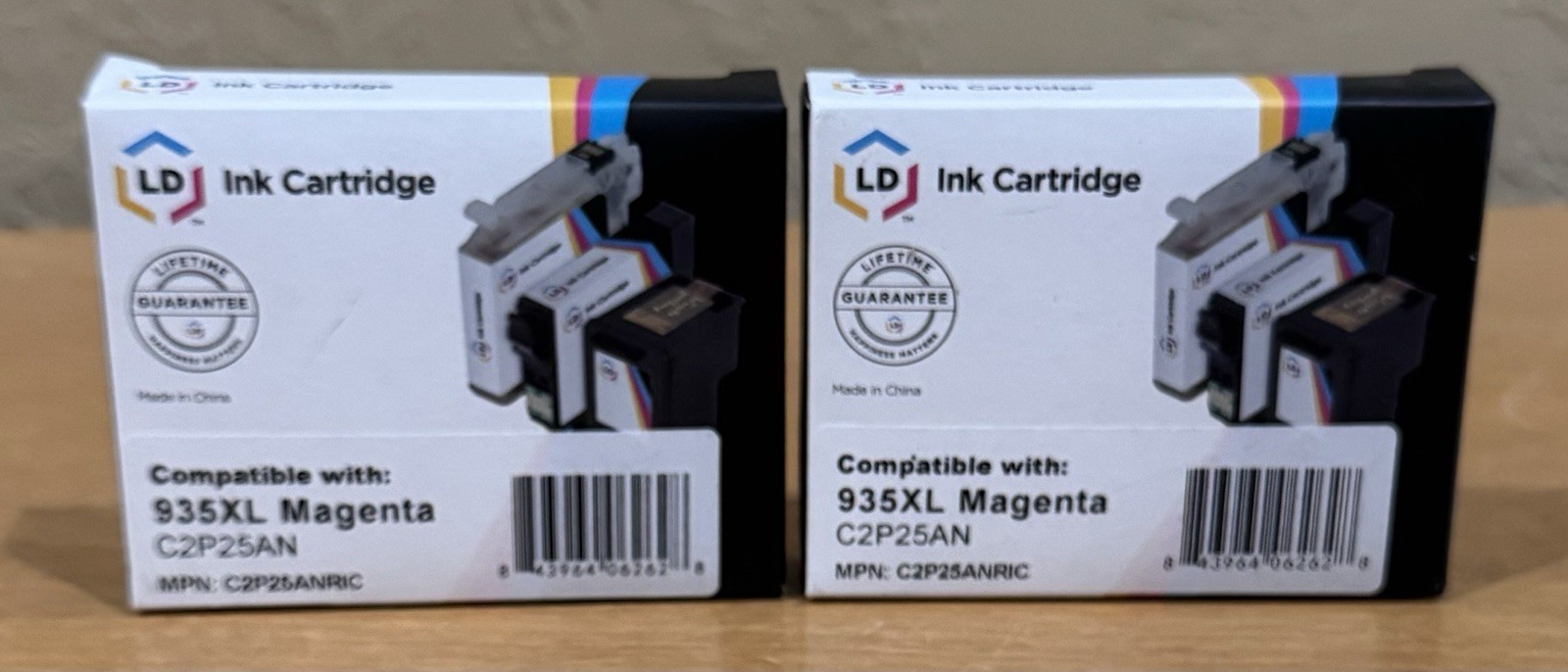 2 LD Magenta Ink Cartridge Compatible HP 935XL Magenta