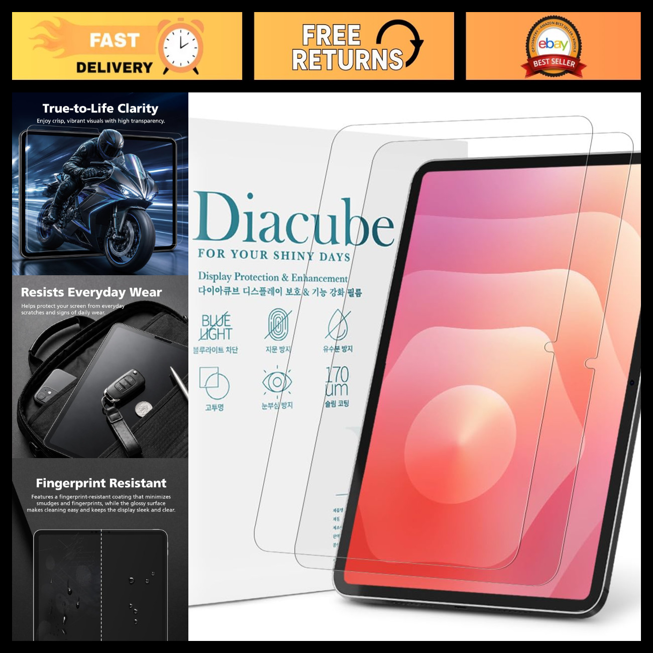 2 Pack Anti-Reflection AR Screen Protector for Galaxy Tab S11 Ultra 14.6" - HD C