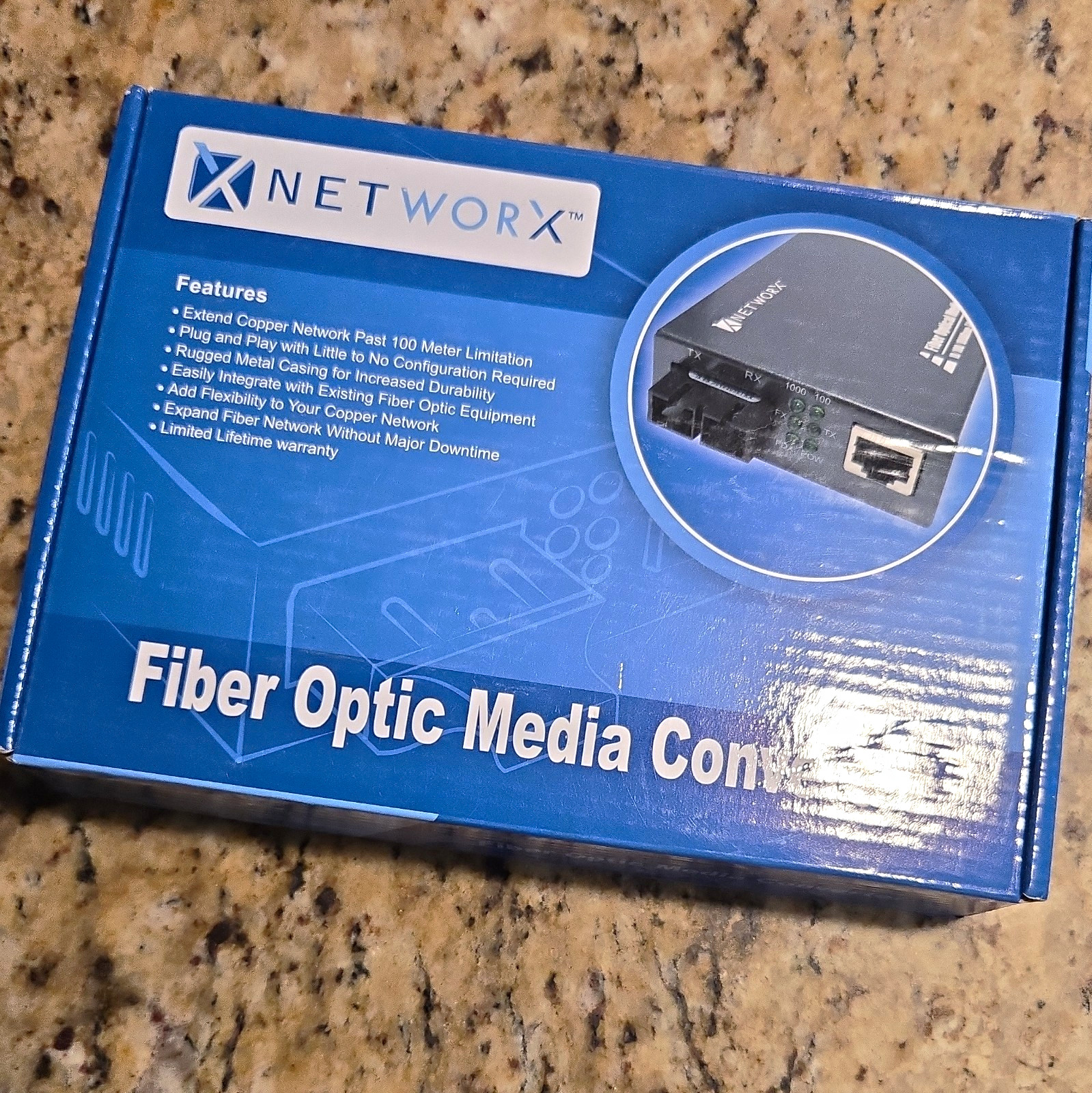 NETWORX FT-1000MM-ST 10/100/1000M Multi-Mode ST Fiber Media Converter