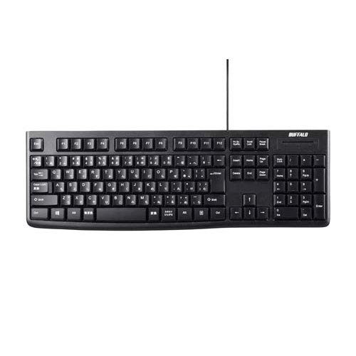 BUFFALO BSKBU100BKZ Wired Standard Keyboard 108-Key Japanese Layout Black