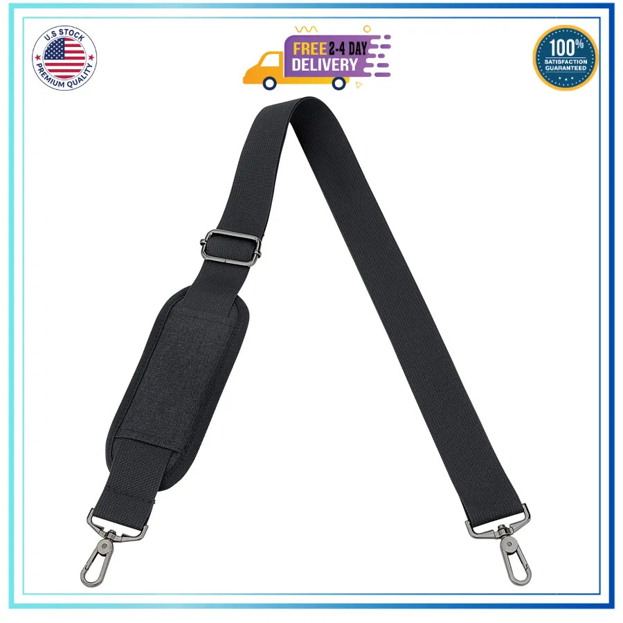 RAINYEAR 59 Inch Shoulder Strap Replacement Strap for Laptop Bag, Black
