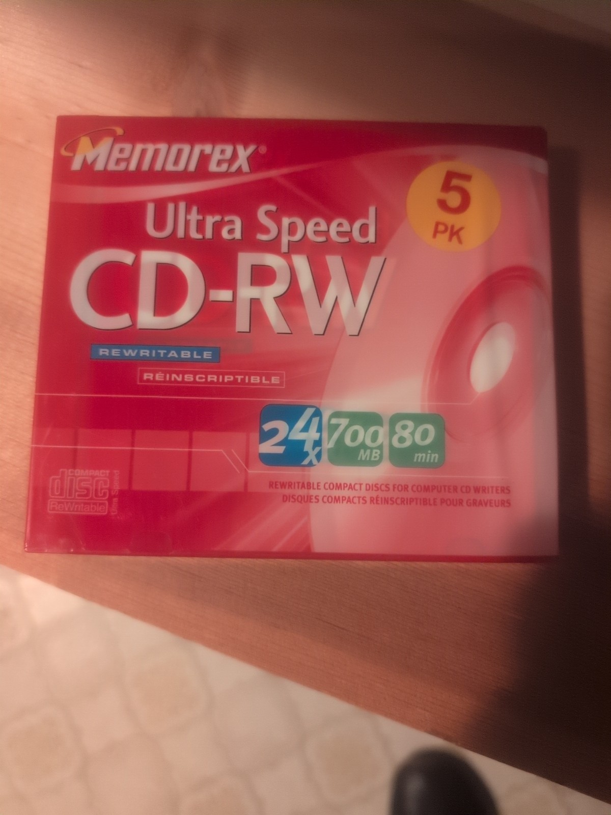 Memorex CD-RW 700MB 80 Min Ultra Speed For Computer CD Rewriters (4 new discs)