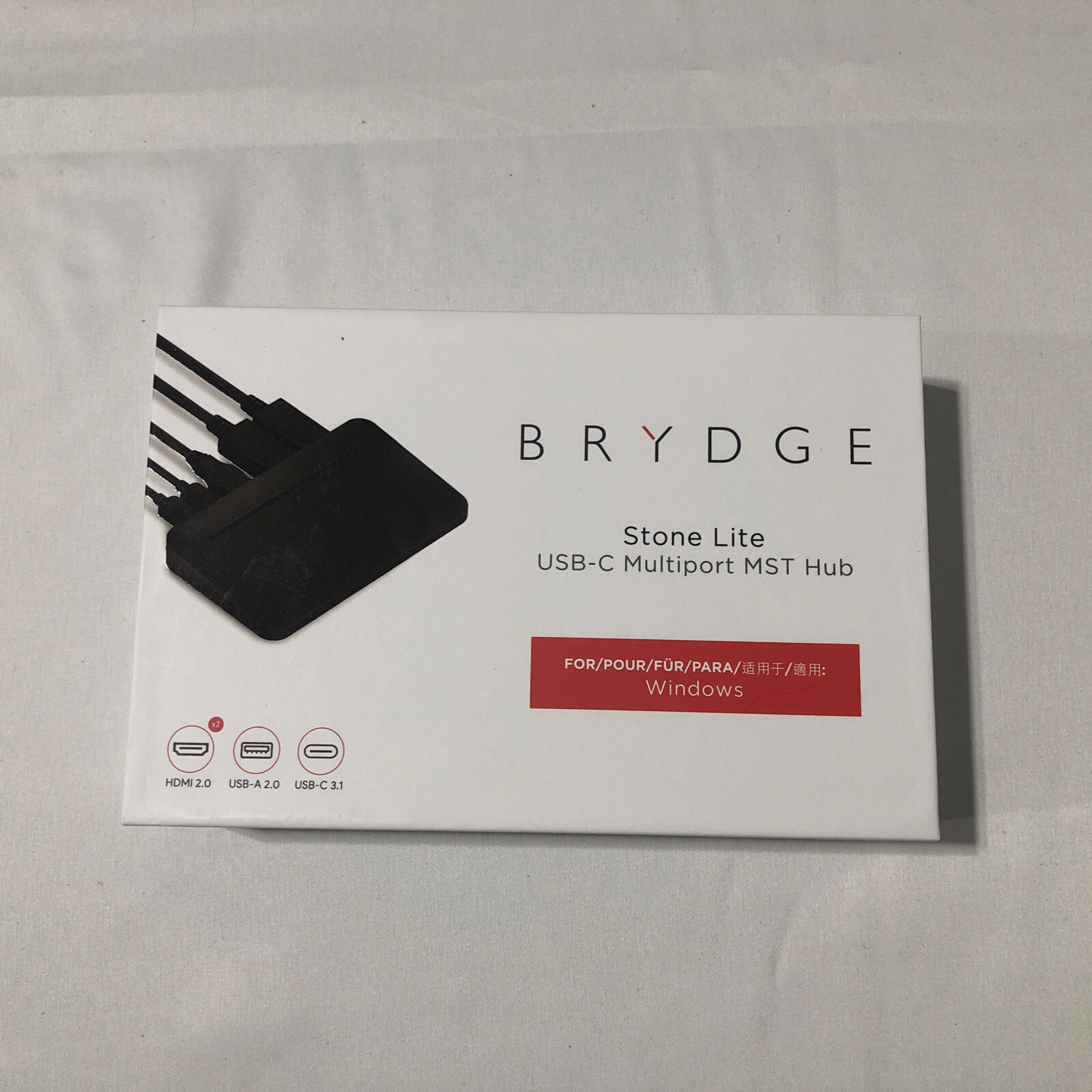 Brydge Stone Light USB-C Multiport MST Hub For Windows 