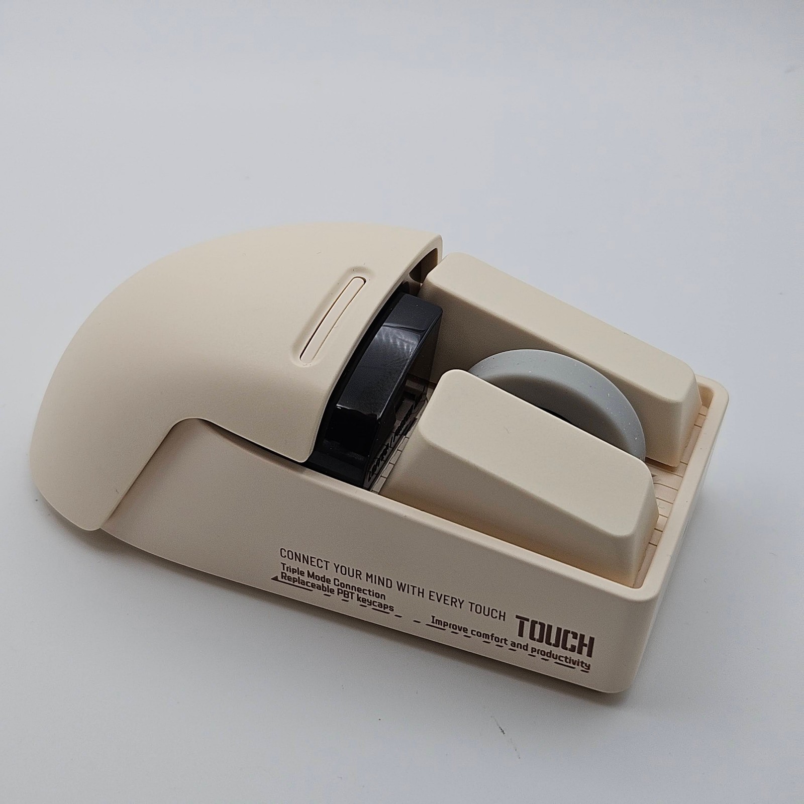 LOFREE Touch Triple Mode Wireless Mouse with USB Receiver Bluetooth - Tofu