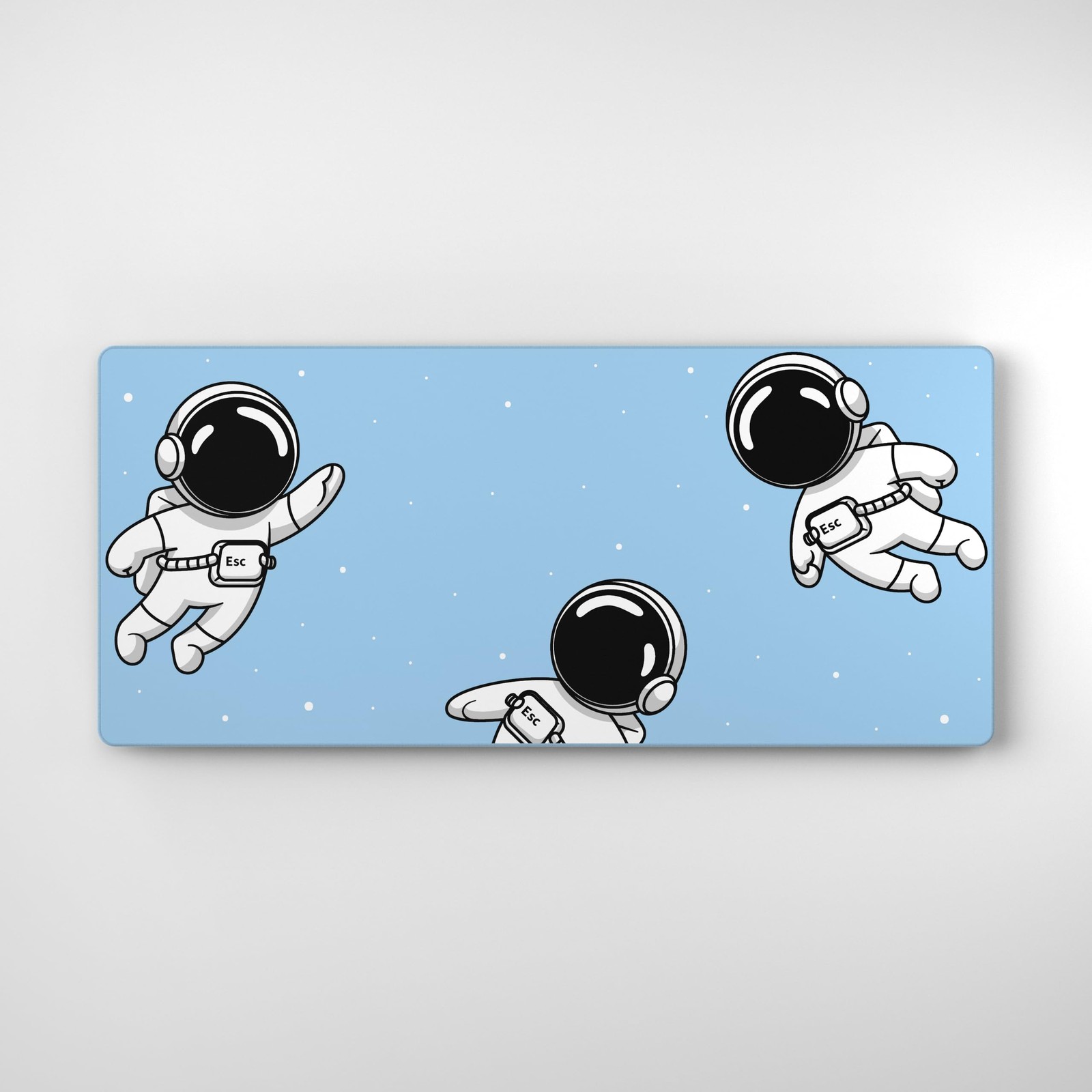 keycadets Gravity Gaming Mouse Pad, Large Desk Pad for 35.4" x 15.8", Sky
