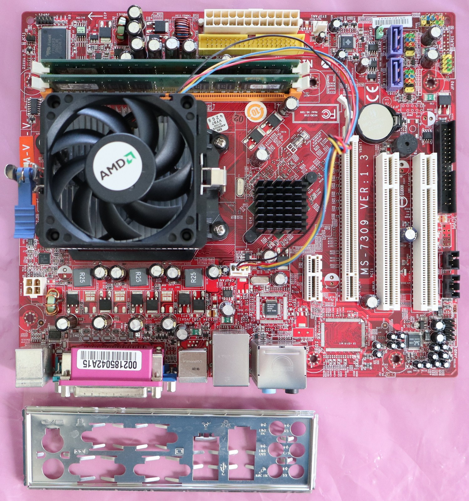 MSI MS-7309 AMD SocketAM2 Micro-ATX Motherboard with CPU RAM FAN and I/O Shield