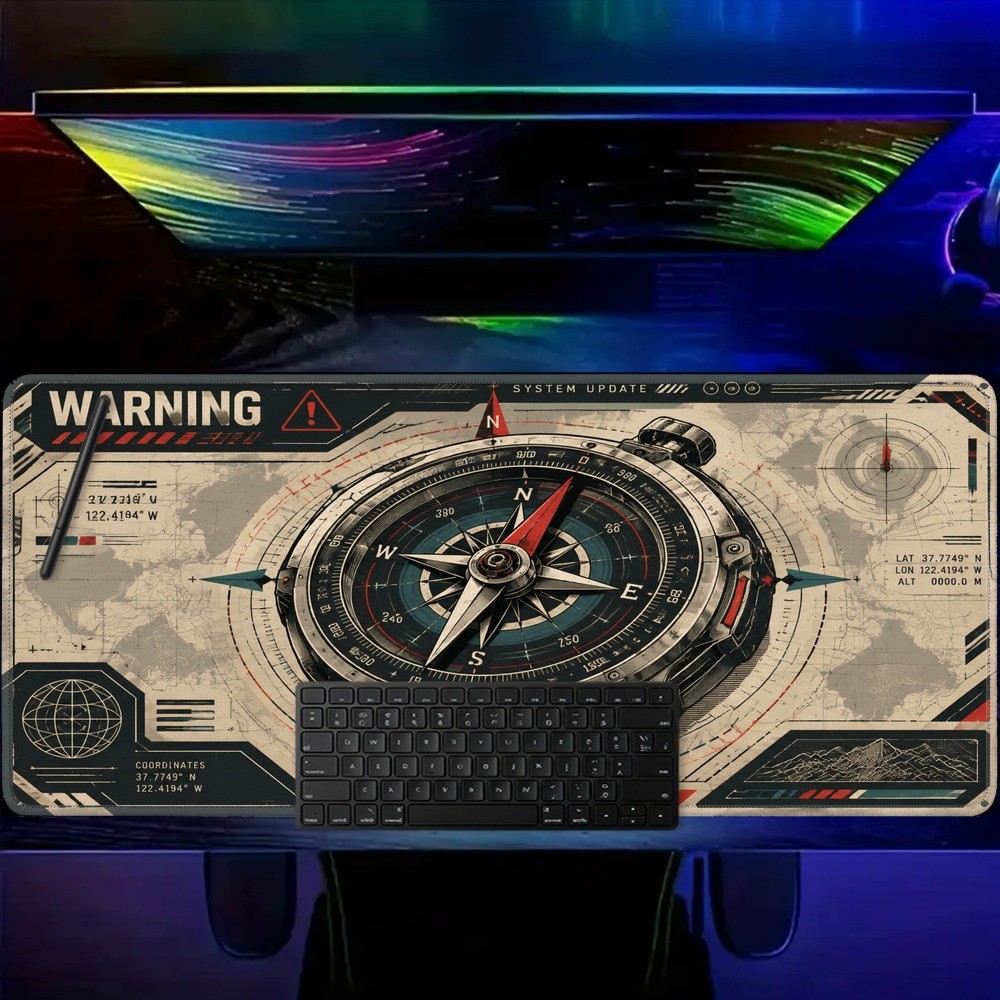 DOS Large Gaming Mouse Pad Compatible for PC, Desk Computer Desk with Non-Slip