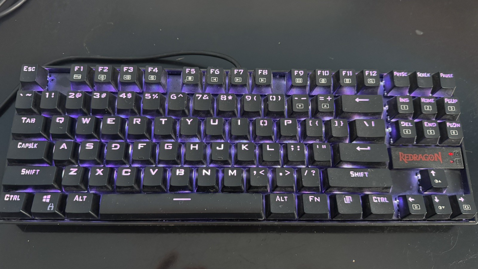 Redragon K552p-KB KUMARA RGB LED Backlit Mechanical Gaming Keyboard Wired TESTED