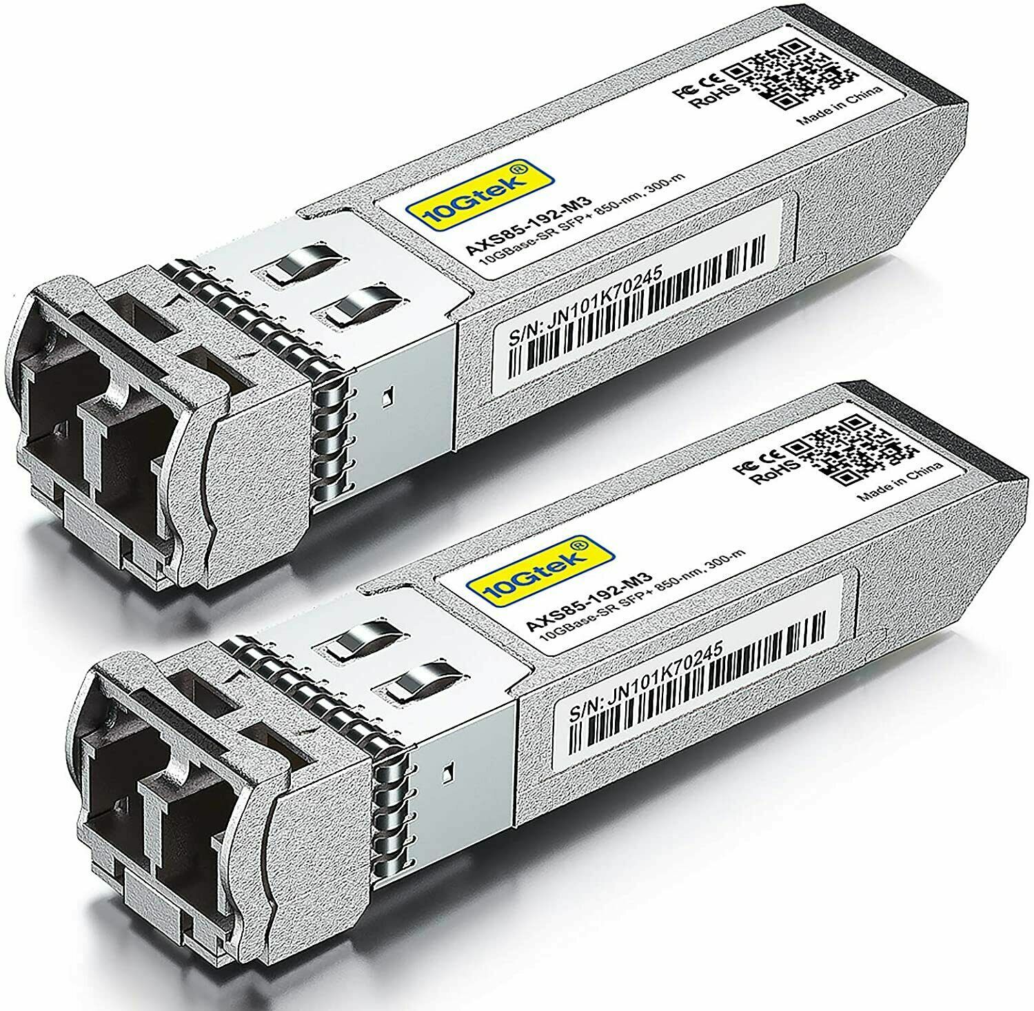 2 Pack Mikrotik S+85DLC03D Compaitble Module 10G SFP+ 10GBase-SR Multi-mode 300m
