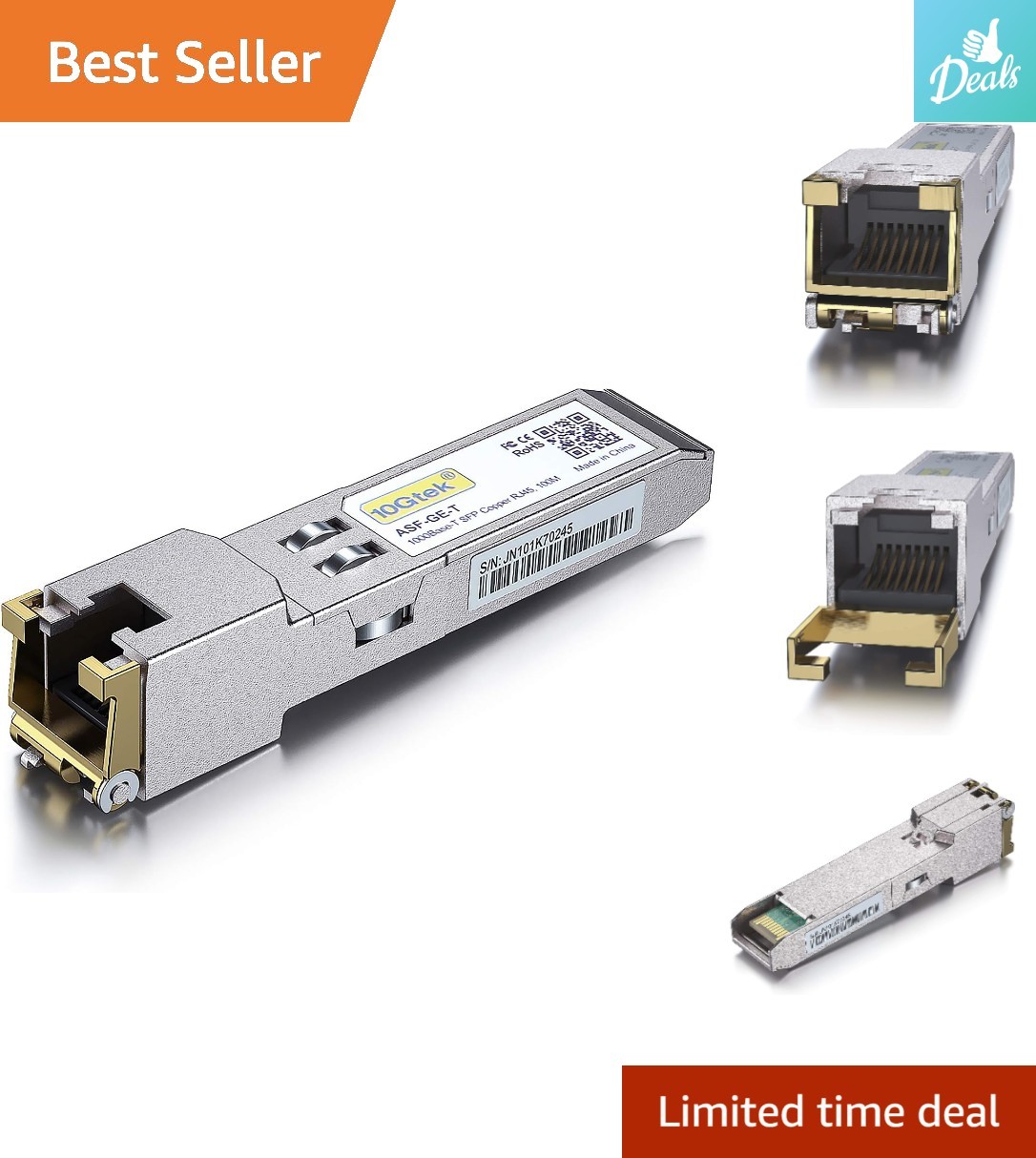 High-Performance 1.25G RJ45 SFP Transceiver for Cisco & Ubiquiti Networking