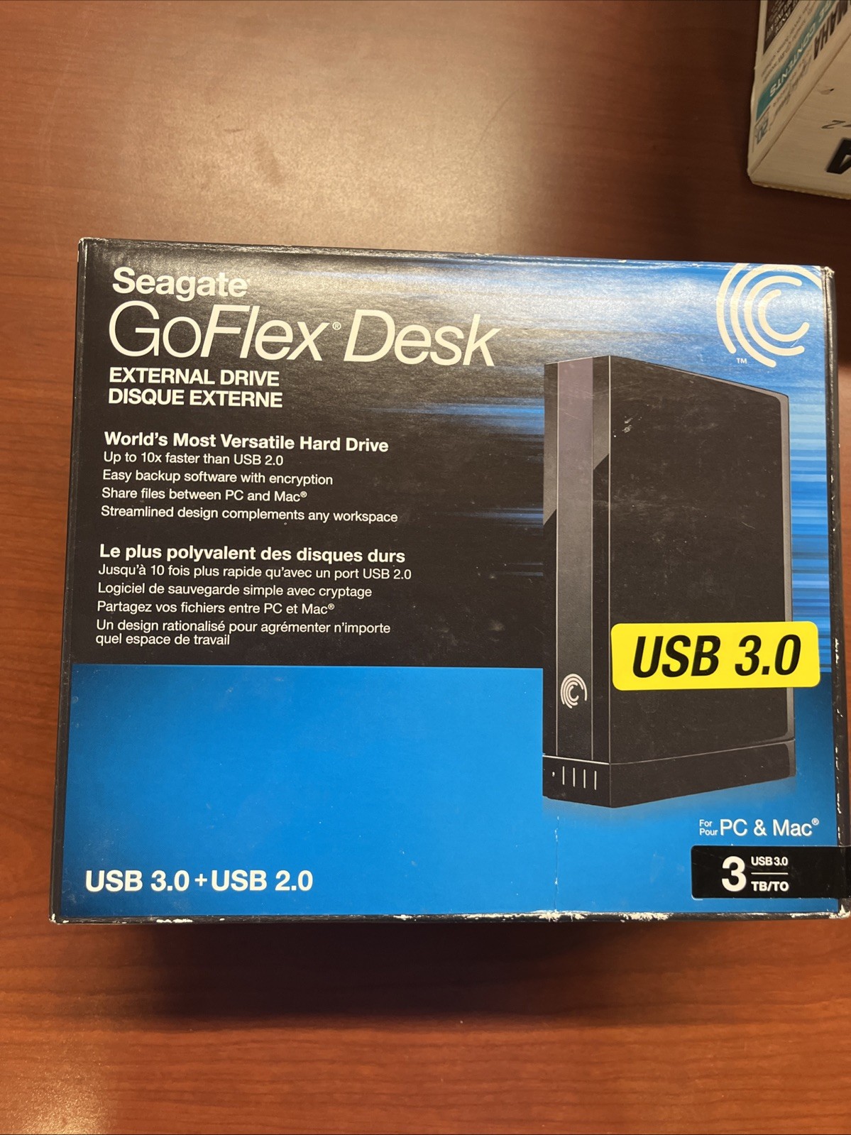 Seagate GoFlex Desk 3TB External Drive 3.0+2.0 USB For PC & Mac-New Sealed