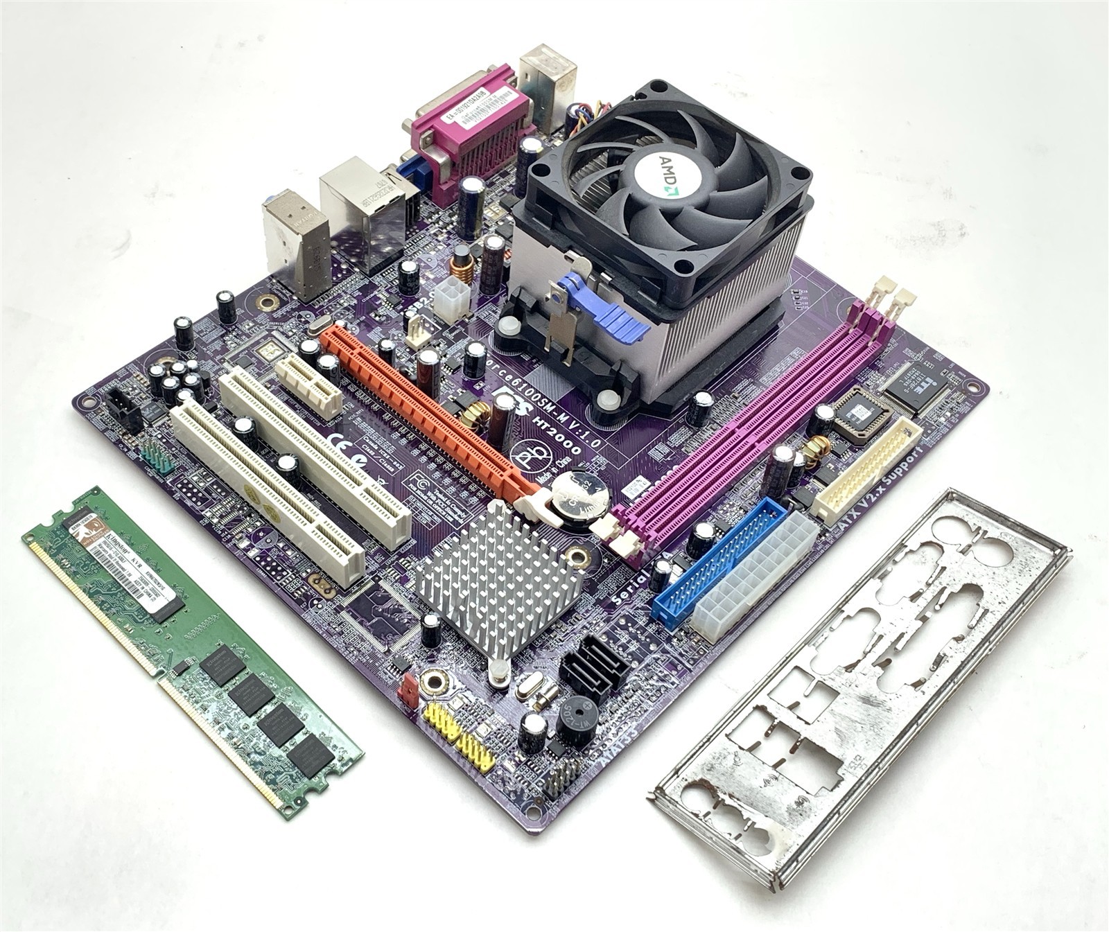 ECS GeForce 6100SM-M V:1.0 HT2000 AM2 mATX AMD Athlon 64 X2 4600+ 2.4GHz 1GB I/O