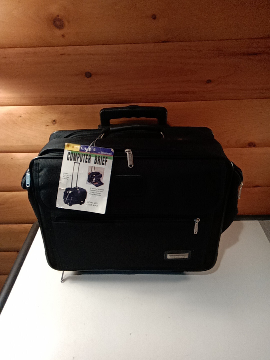 Travelwell Rolling Computer Brief Lightweight Padded Black Durable Brand New 