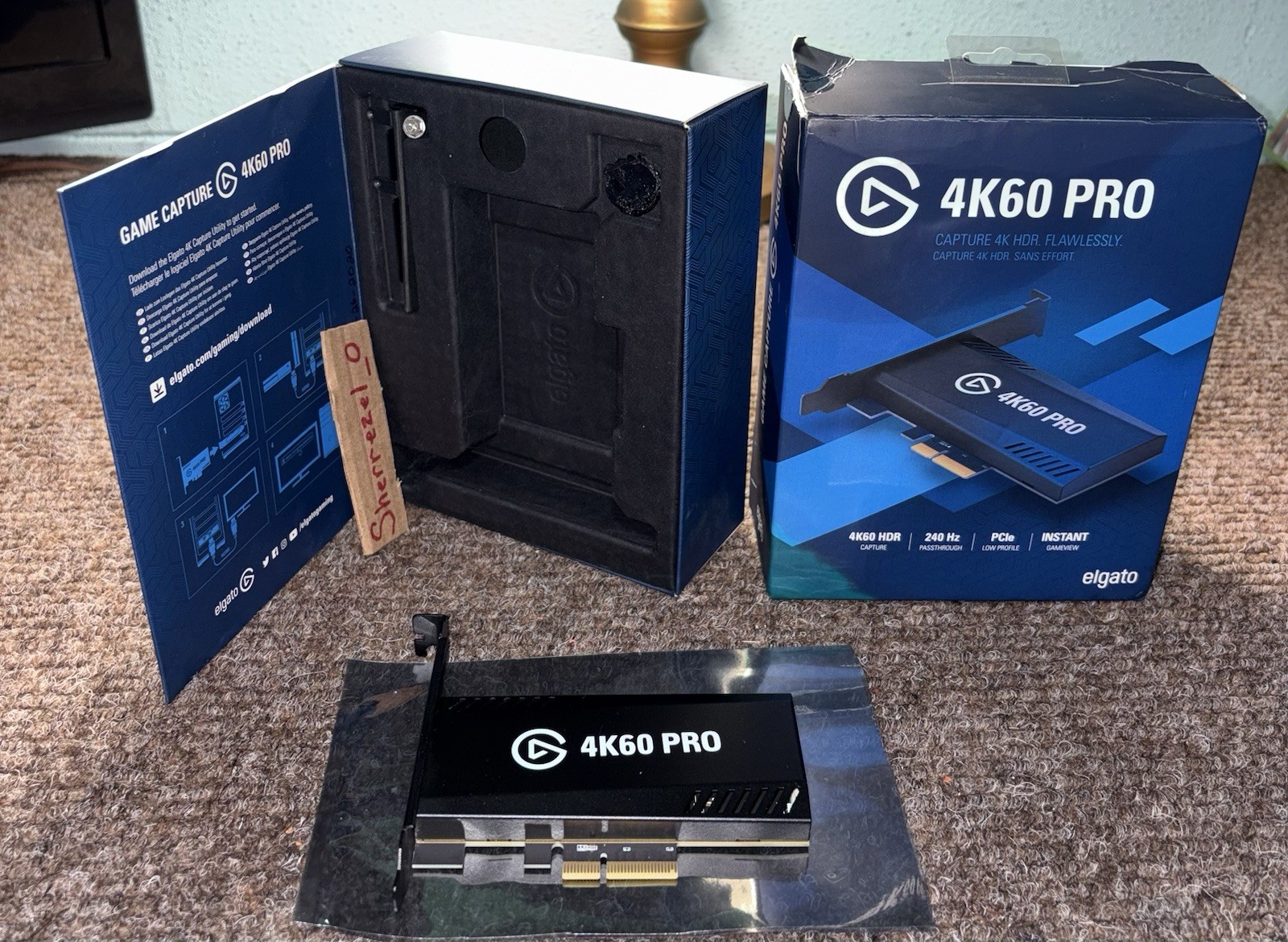 Elgato 4K60 Pro PCIe Capture Card Barely Used  Works Perfectly Original Box