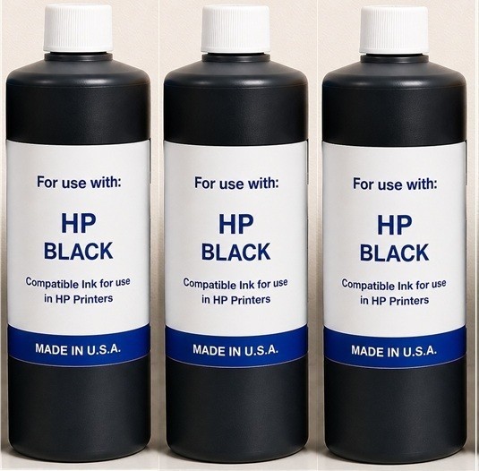 NEW PREMIUM COMPATIBLE HP BLACK PIGMENT INK REFILL (3,000ML)