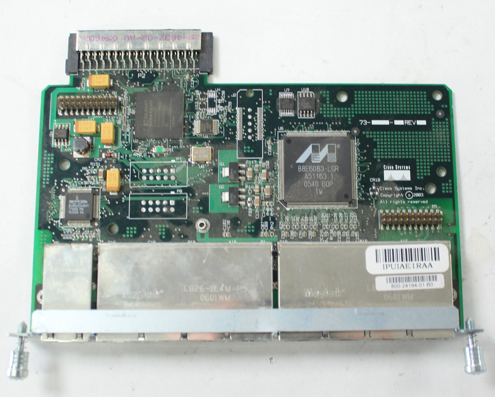 CISCO 2600 9-PORT ETHERNET INTERFACE CARD 800-24194-01 IPUIAE1RAA 73-8475-06