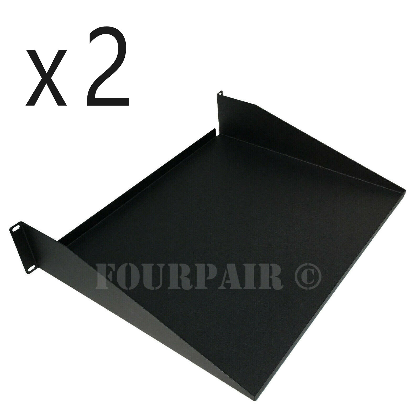 2 Pack Cantilever Data Server Keyboard Network 19" Rack Mount Shelf 2U 15" Deep