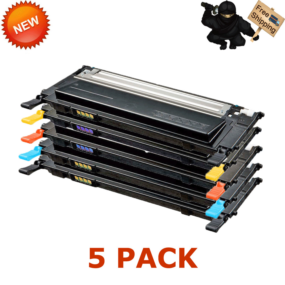 5 PK CLT-K409S CMYKK Color Set Toner For Samsung CLP310 CLP310N CLP315 CLP315W