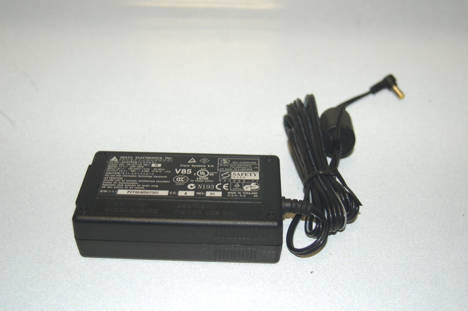Cisco Delta Electronics ADP-18PB 48V 0.38A 34-1977-03 AC Adapter