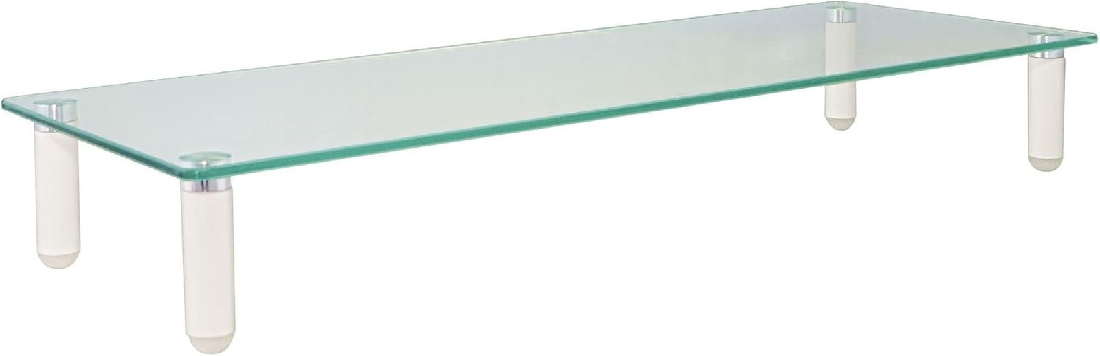 Glass Monitor Riser 5mm Tempered Glass Platform 22 Inch Wide Capacity 40 lbs
