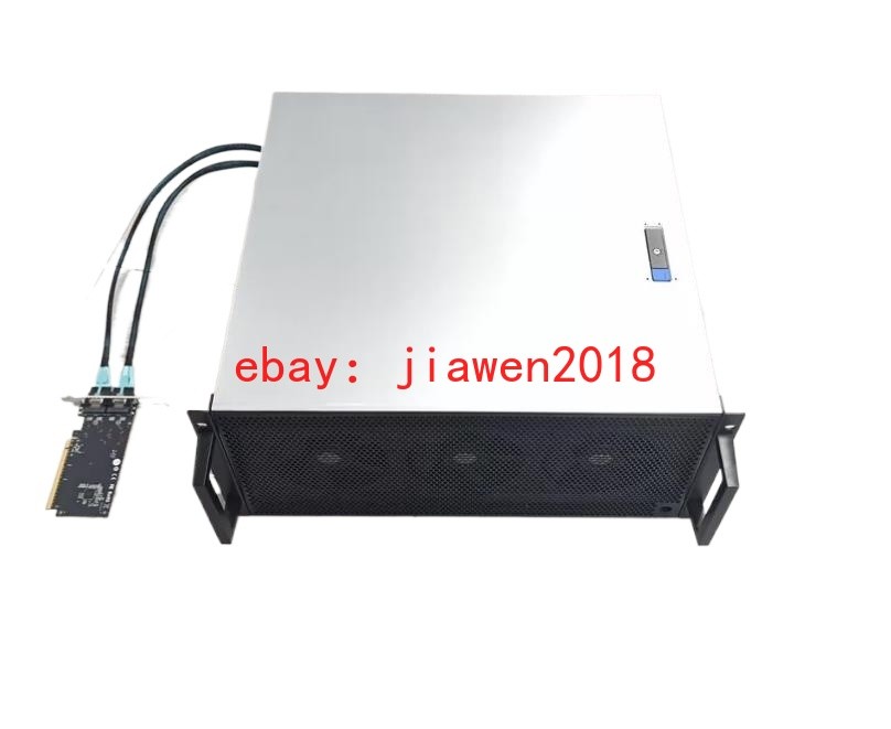 External PCI-E PCIe-4.0 X16 Expansion Quad Card GPU TO 5-Card +Computer case