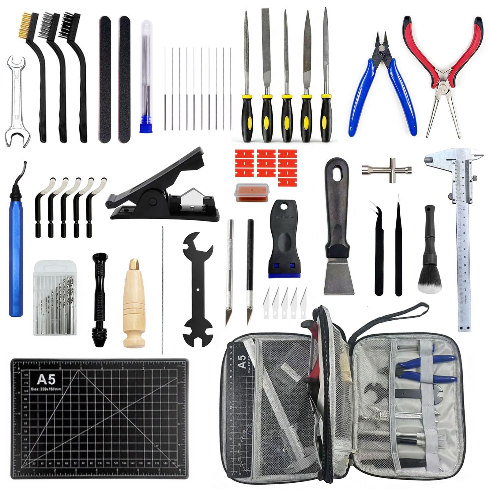 70PCS 3D Printer Tools Kit Printing Accessories for FDM/SLA Printers black