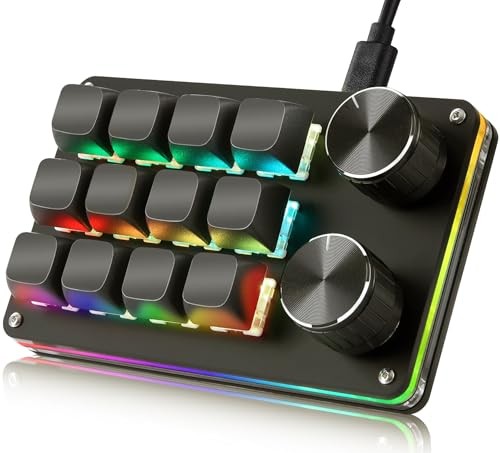 Koolertron Macro Keyboard RGB VIA Hot Swap 2 Knobs
