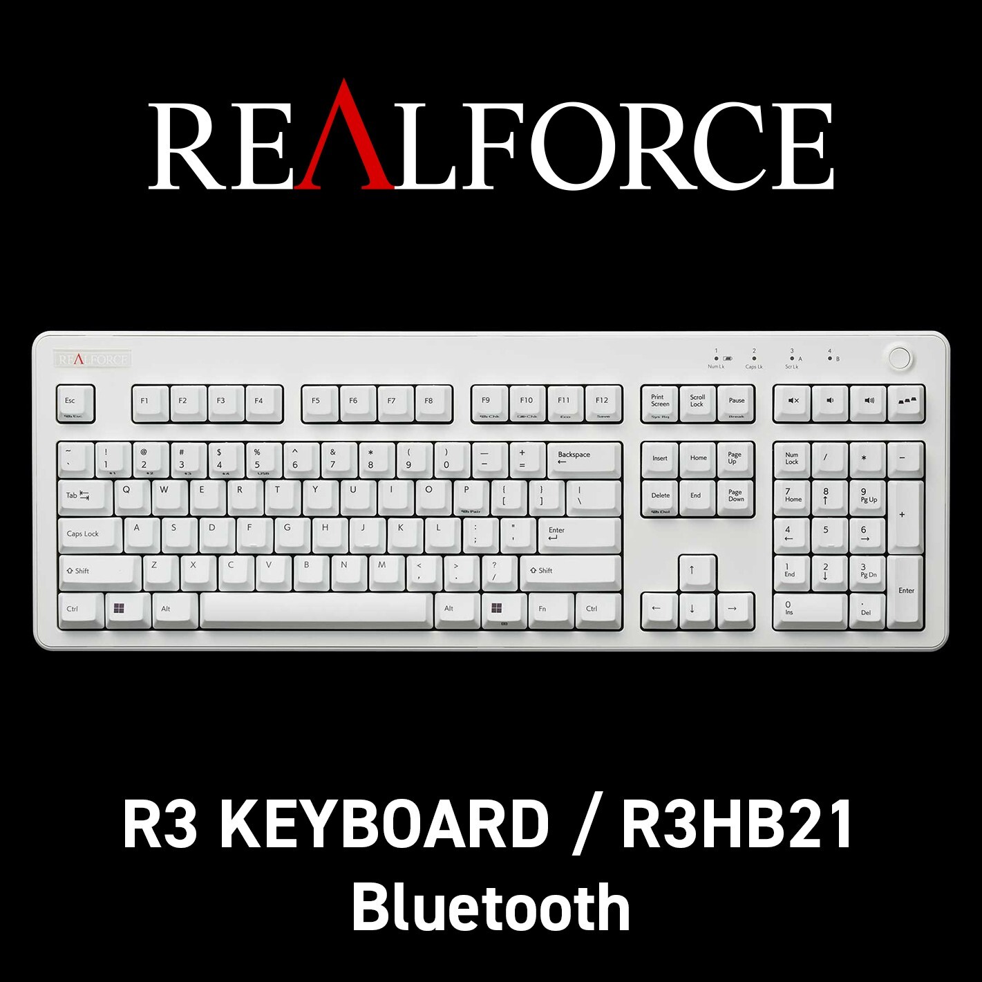 Topre REALFORCE R3 Keyboard R3HB21 Bluetooth 5.0 USB US ANSI 45g Super White