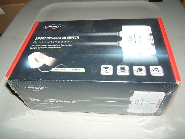 Linkskey 2 Port DVI USB KVM Switch with QuickSwitch Button