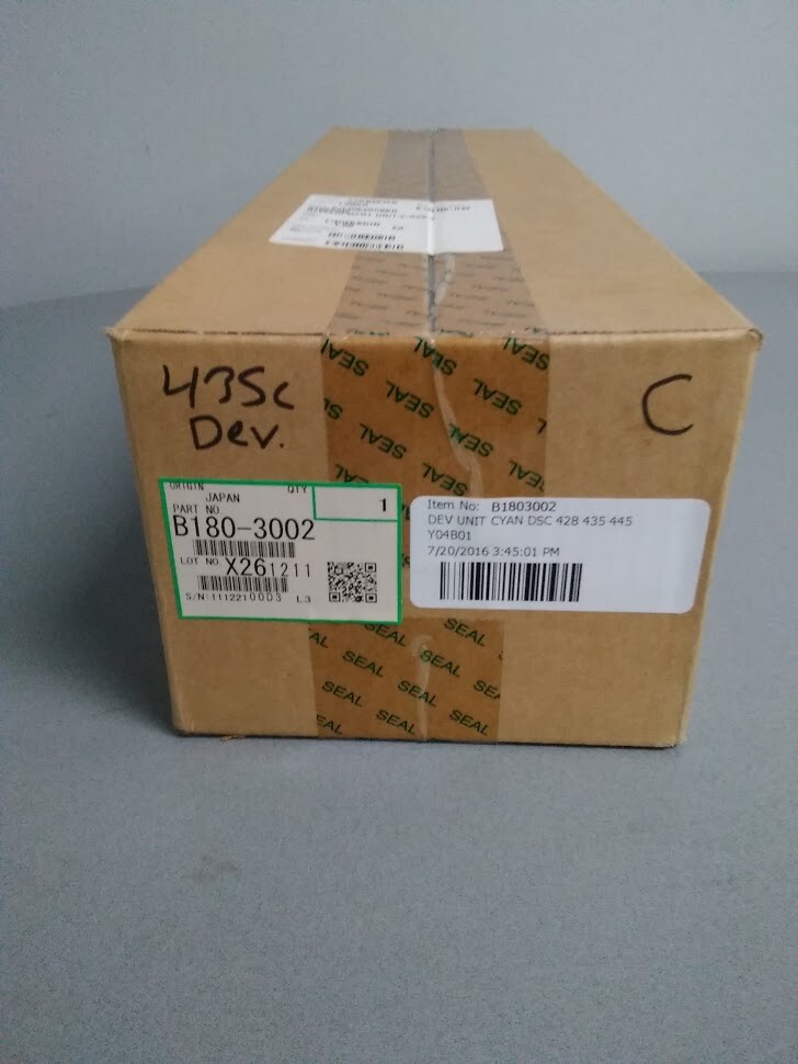 Genuine Ricoh B180-3002 Cyan Developer Unit, Aficio 3228C, 3235C,3245C Sealed