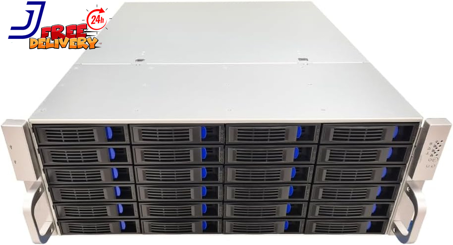 4U 21.7″ 24 Bay 2.5″ / 3.5″ SATA/SAS Hot Swap Server Rackmount Chassis. SFF-8643