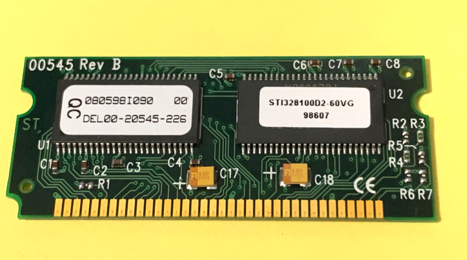 SIMPLE TECHNOLOGY 4MB SODIMM STI328100D2-60VG  DEL00-20545-226 4MB 72 PIN EDO