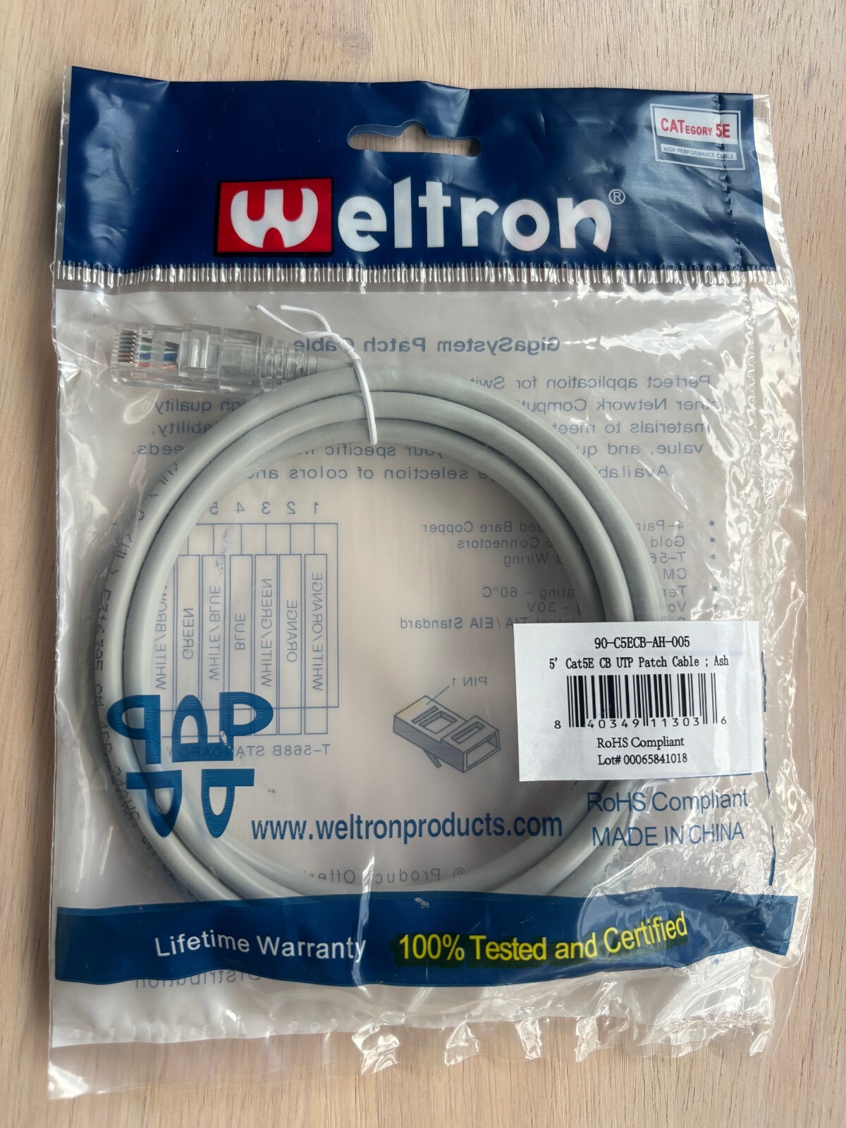 5ft ethernet patch cable Cat5E