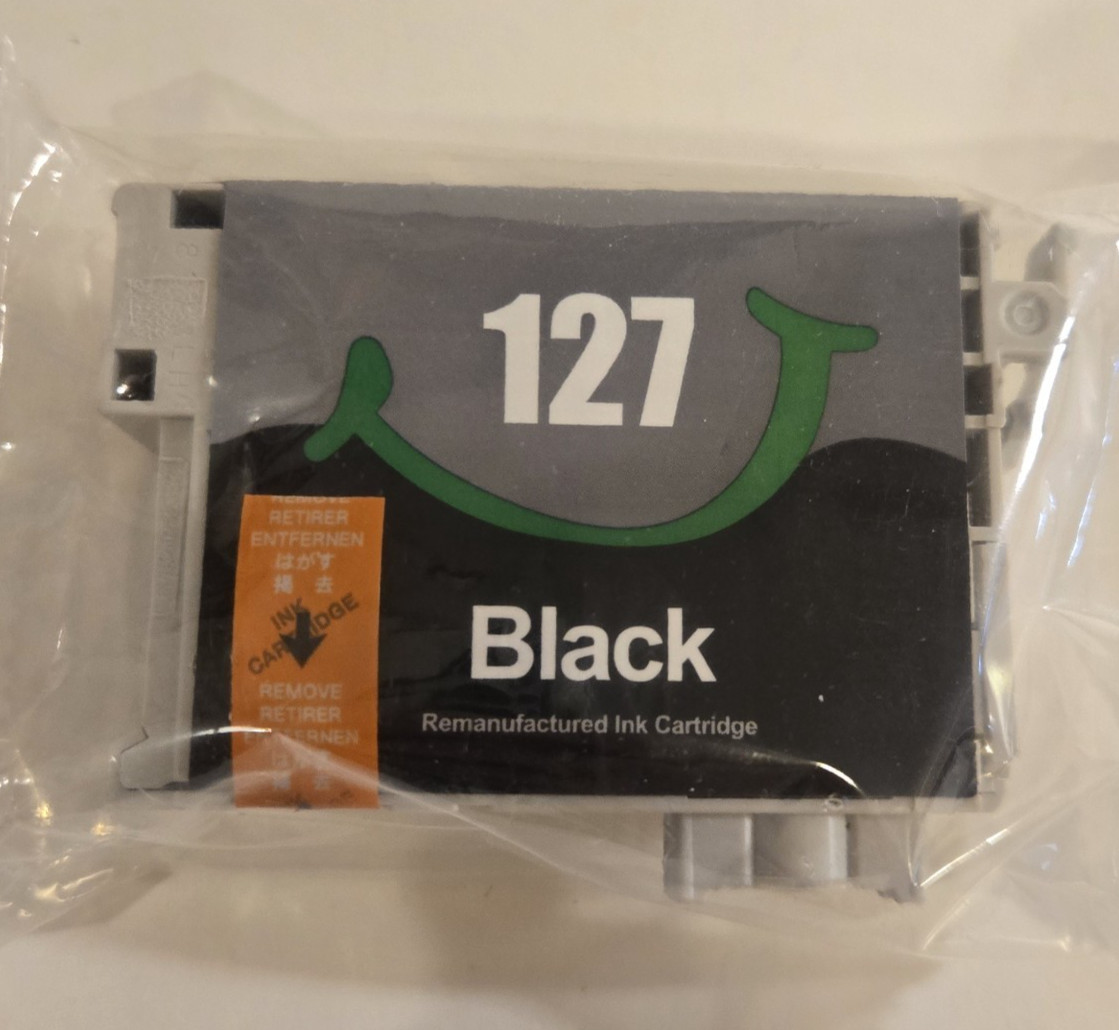 EZInk 127 Black Ink Cartridge Compatible Replacement Open Box Sealed Exp Unknown