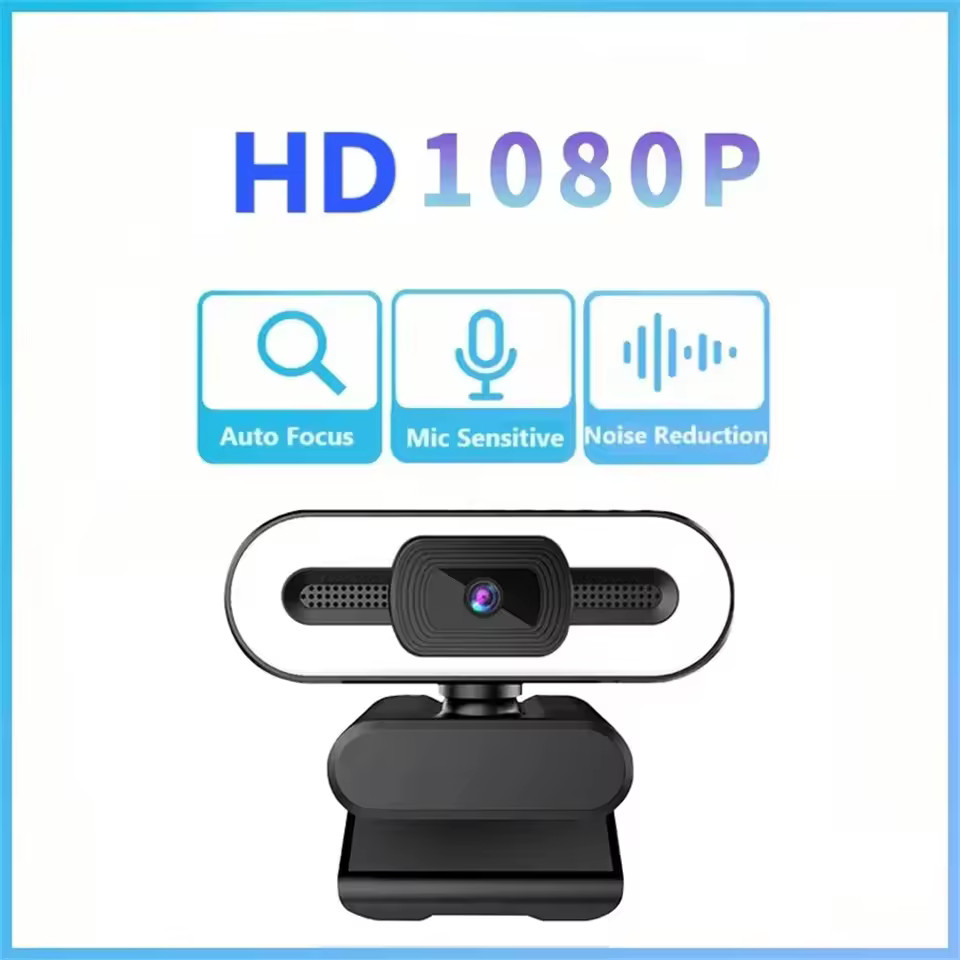 4K/2K/1080P UltraHD USB Webcam for PC Desktop Laptop Web Camera Microphone & LED