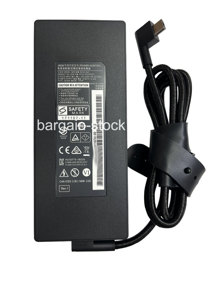 19.5V 14.36A 280W AC Power Adapter Charger Razer Blade 18 RC30-042 RZ09-04230200
