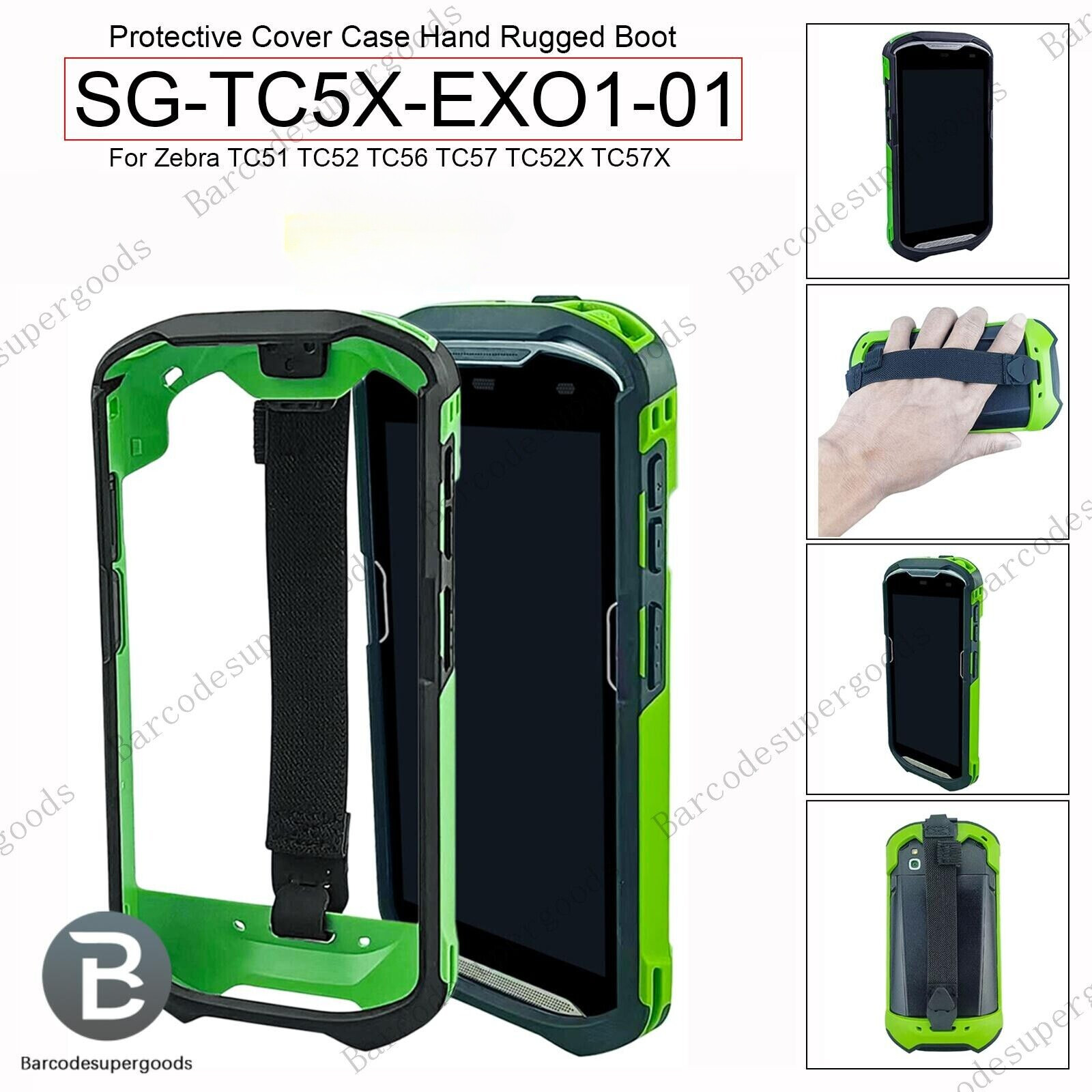 For Zebra TC51 TC52 TC56 TC57 Green Protector Rugged Boot SG-TC5X-EXO1-01 New
