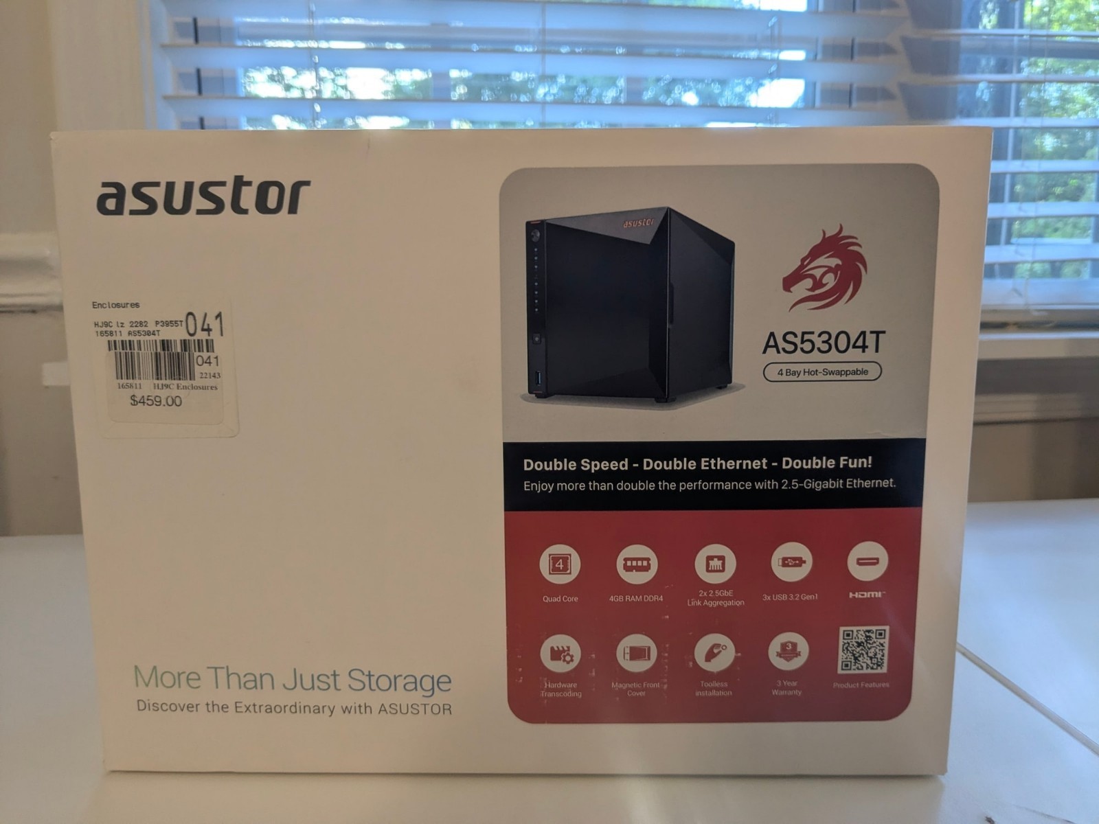 ASUSTOR AS5304T 4-Bay NAS - Open Box, Diskless, Tested
