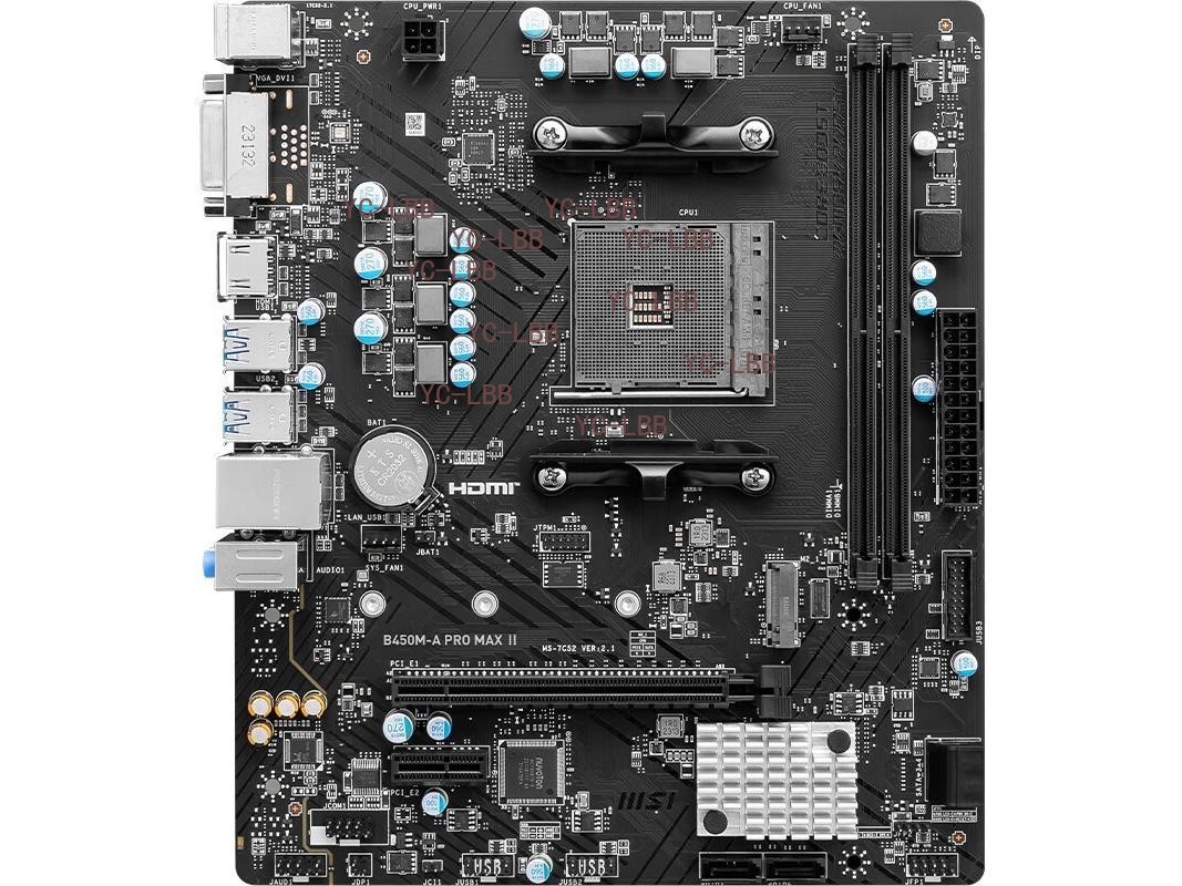 For MSI B450M-A PRO MAX II motherboard AM4 DDR4 32G HDMI+DVI m-ATX Tested OK