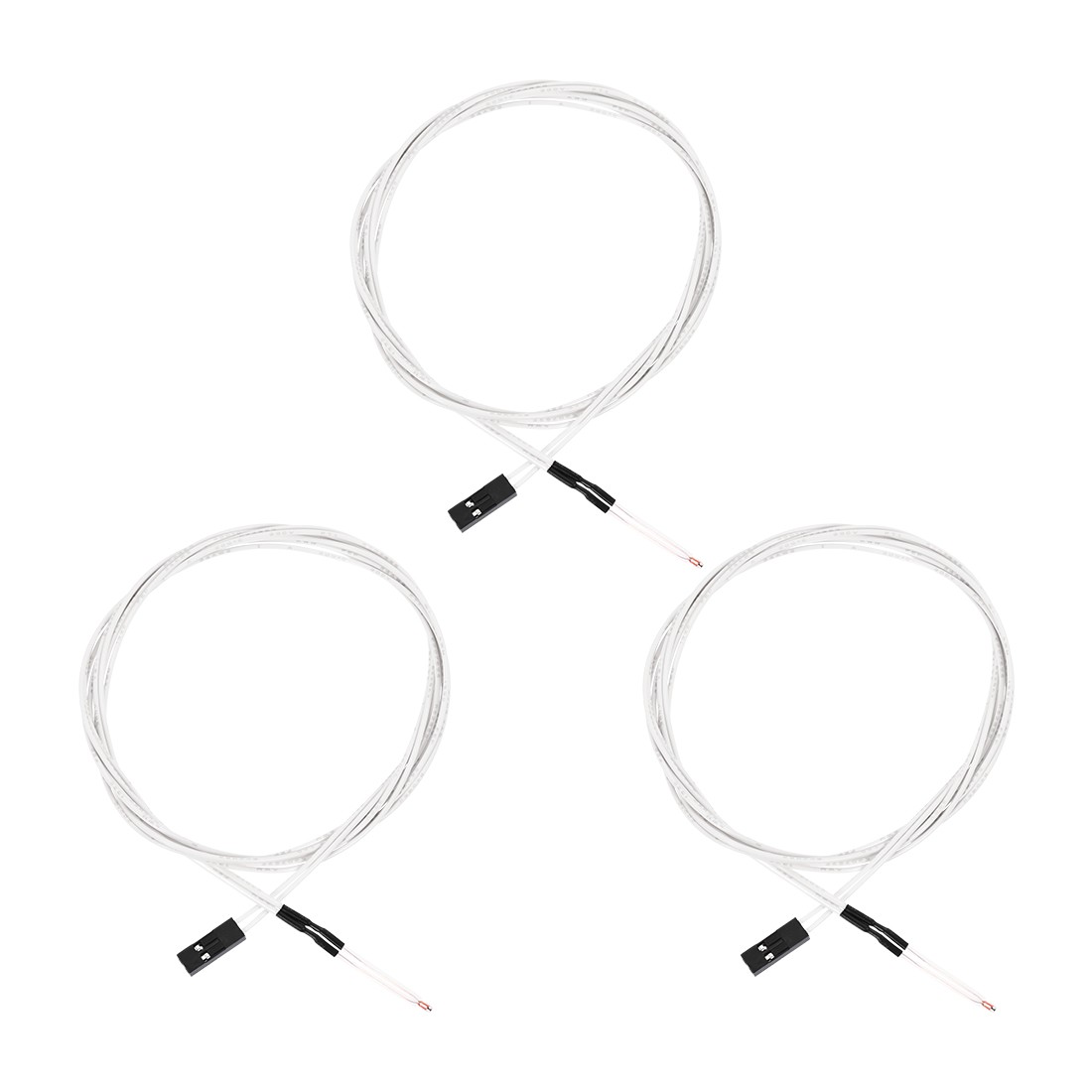 NTC 3950 100K Thermistor with 1 Meter Wire and Black Female 2 Pin Head 3pcs