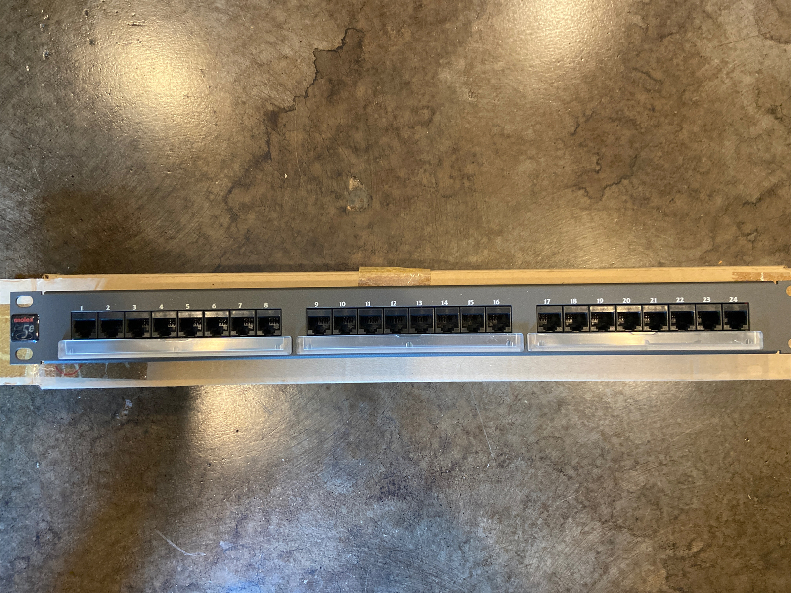 Patch Panel, 24 Ports, Cat5e, 1U, PowerCat Series, Molex PID-00058