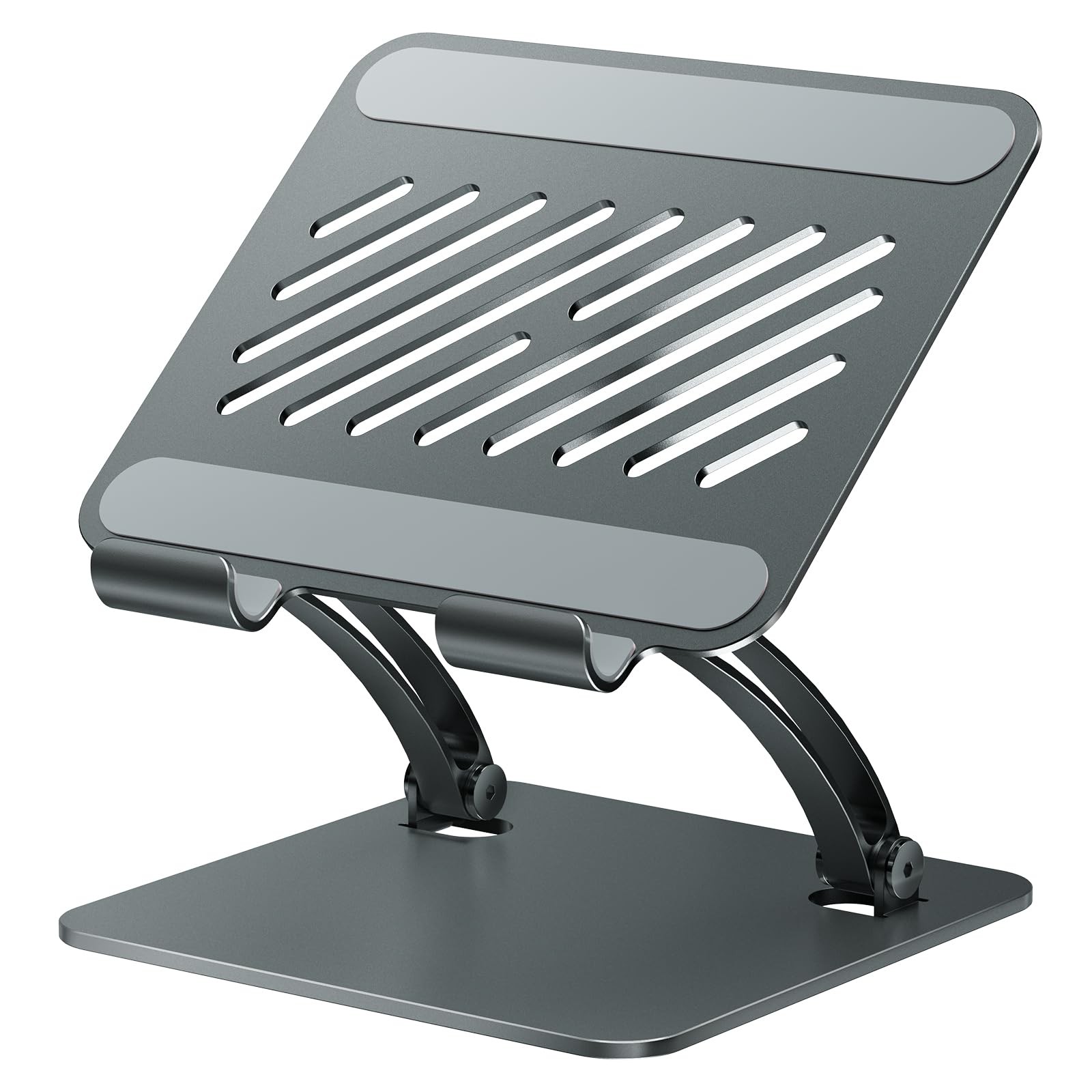 Tablet Holder Stand, Dual Rod Adjustable Aluminum Desktop Stand, Compatible w...