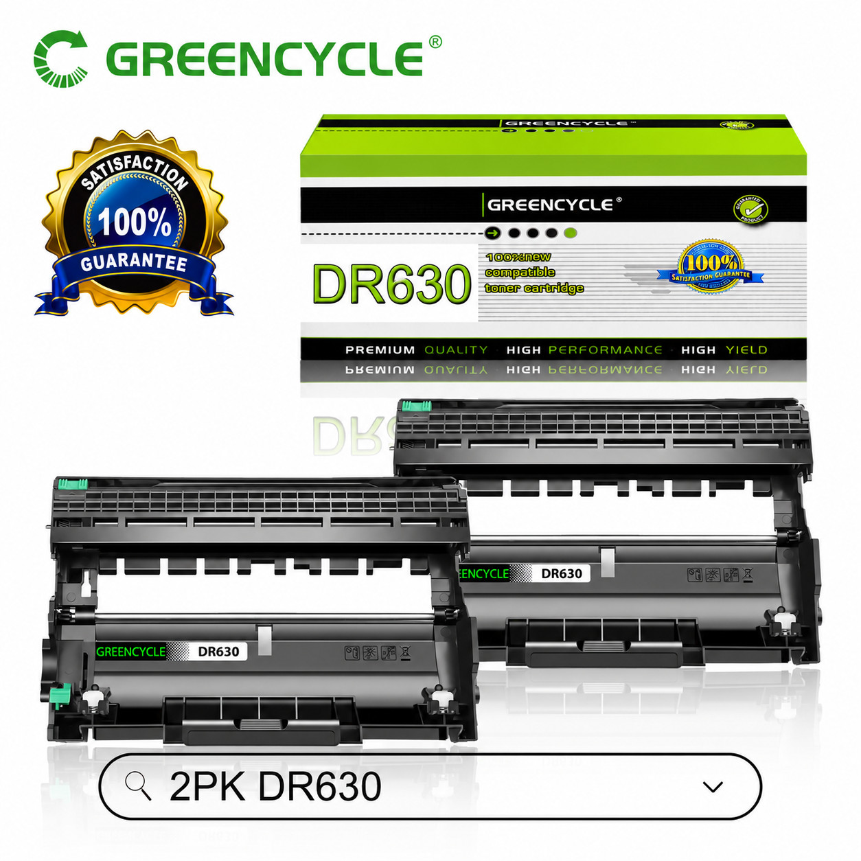 2PK DR630 Drum Units Compatible For Brother MFC-L2700DW MFC-L2720DW MFC-L2740DW