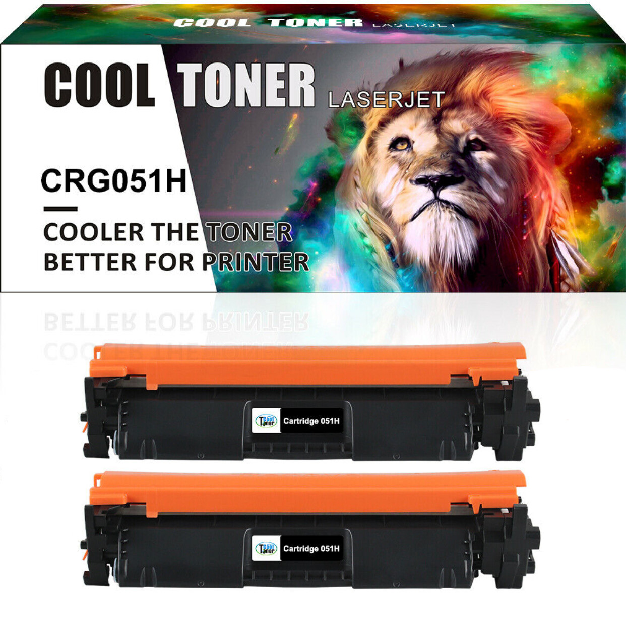 2P Compatible Replacement for Canon 051 Black Toner 2PK for ImageCLASS LBP162dw