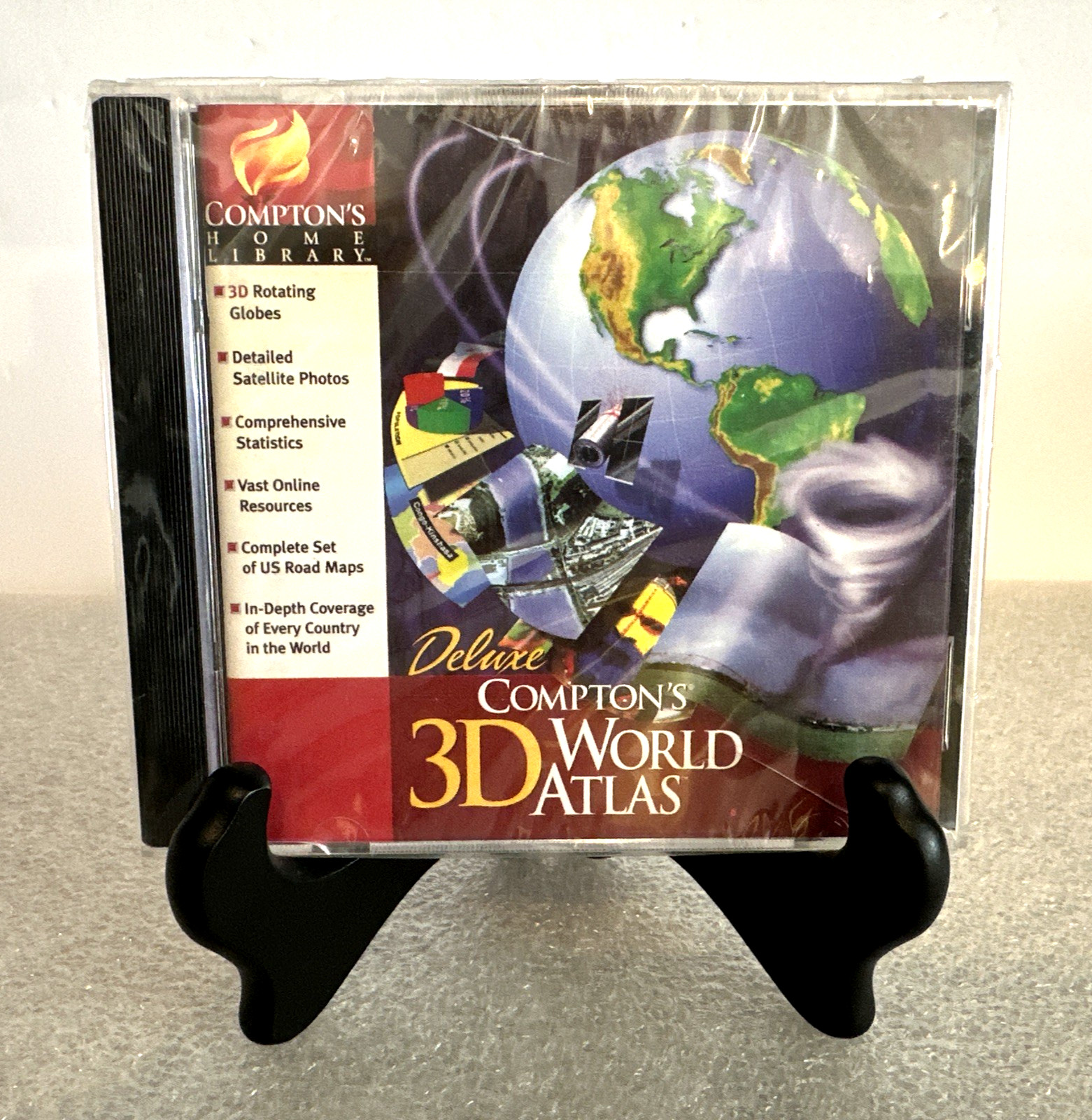 The Learning Company Compton's 3D World Atlas Deluxe PC 1998 - Brand New Sealed