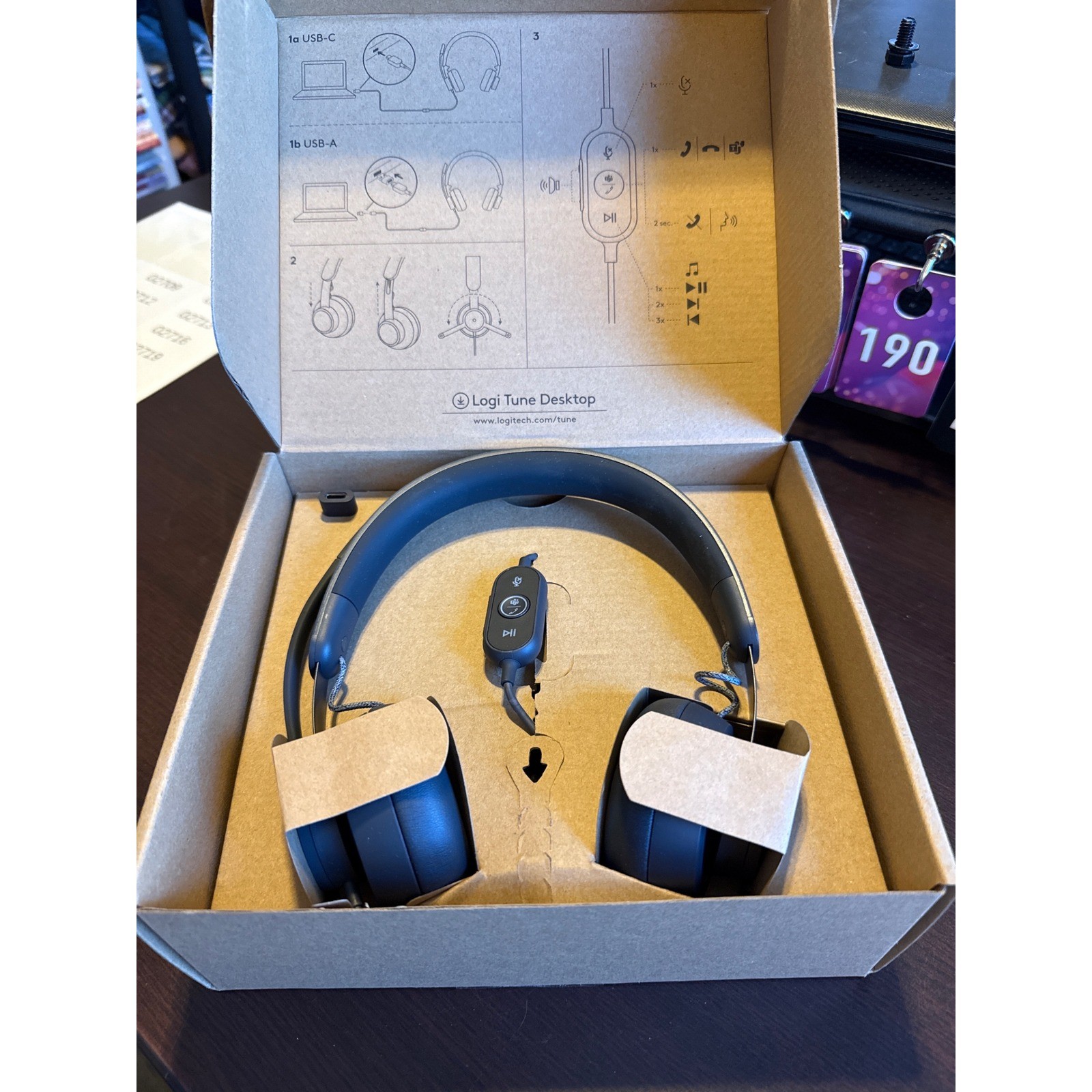 Logitech Zone Wired USB C Headset with USB A Adapter Certified Microsoft Teams