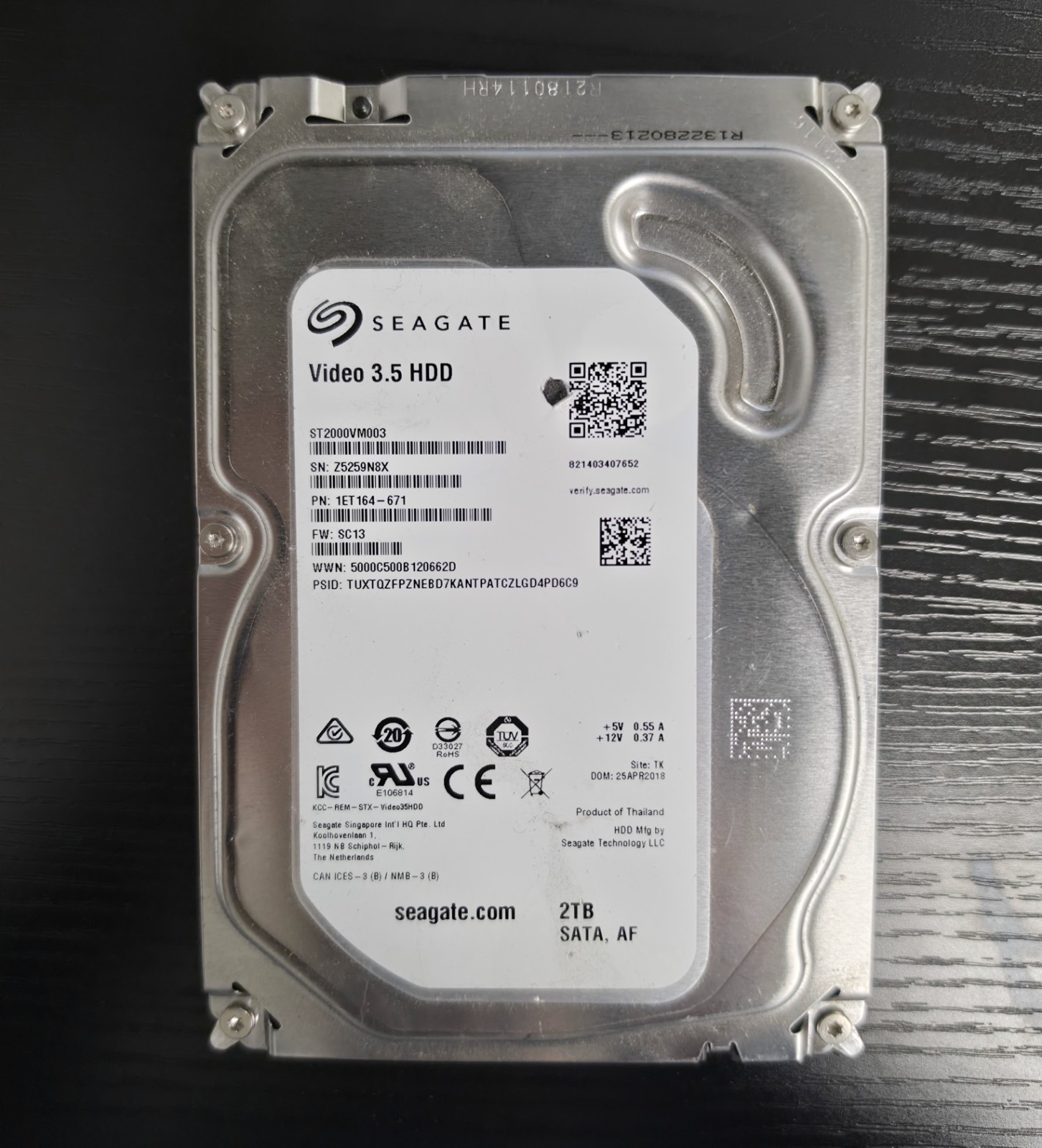 Seagate 3.5 Video Hard Drive 2TB
