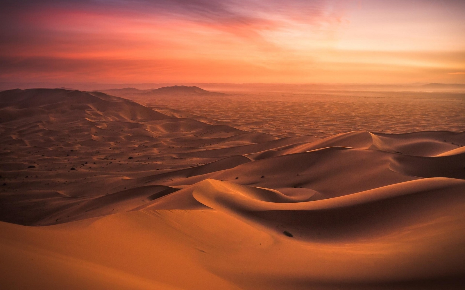 Landscape nature morocco desert dunes sunset low Custom Gaming Mat Desk
