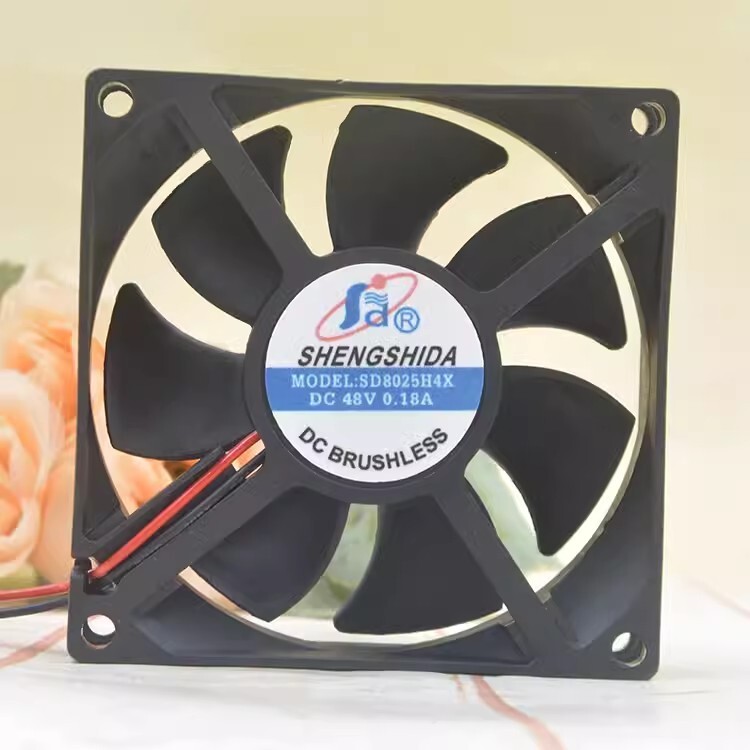 1PCS SD8025H4X 8025 DC48V 0.18A 8CM 2-Wire Server Cooling Fan
