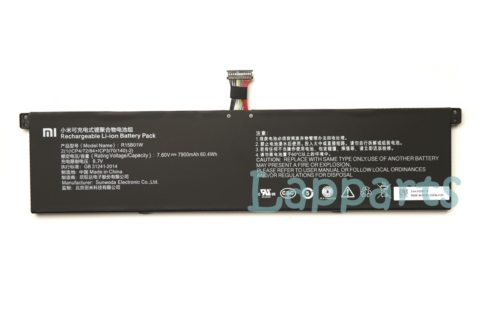 New Original R15B01W Battery for Xiaomi Mi Notebook Air 15.6" Inch Pro GTX I5 I7